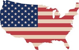 アメリカの旗　地図 (2)